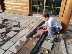 polaganje porfido plosc