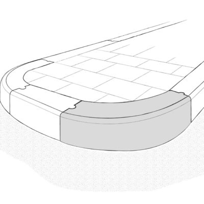 ZAKLJUČENA KRIVINA R25 za cestni robnik Monostrato