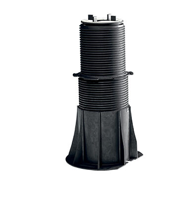 Nastavljiva samonivelirna podpora Prime iz polipropilena z gumijasto glavo.